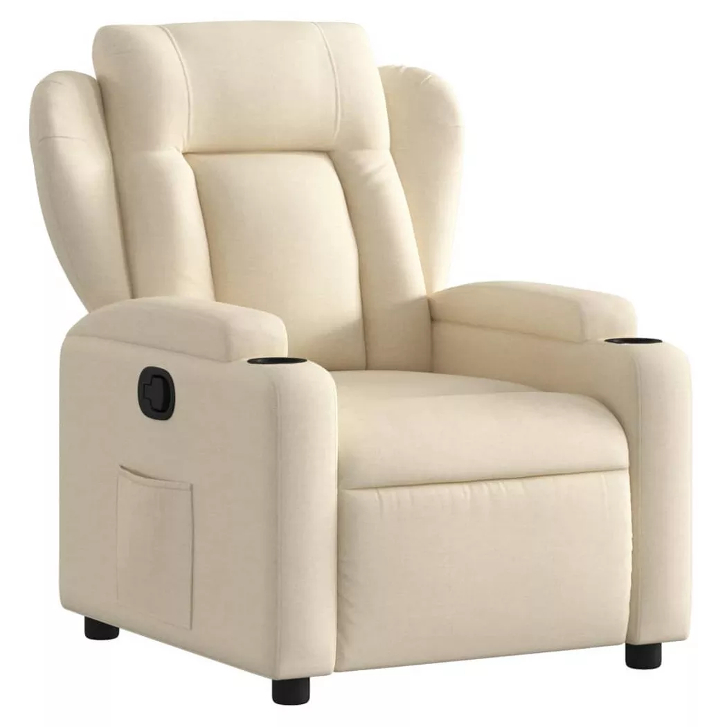 vidaXL Fauteuil réglable tissu crème