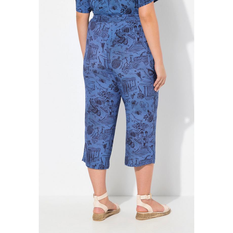 Ulla Popken Rose Knielange Weite Bein Culotte Elastikbund  