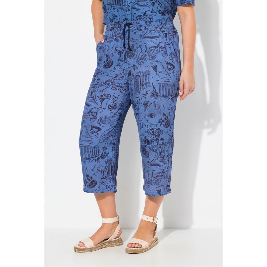 Ulla Popken Rose Knielange Weite Bein Culotte Elastikbund  