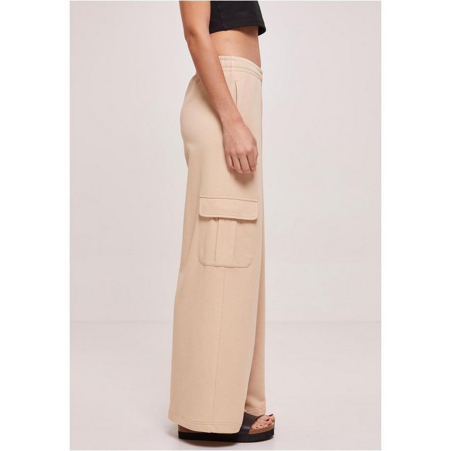URBAN CLASSICS Terry High Waist Wide Leg Cargo Hose  