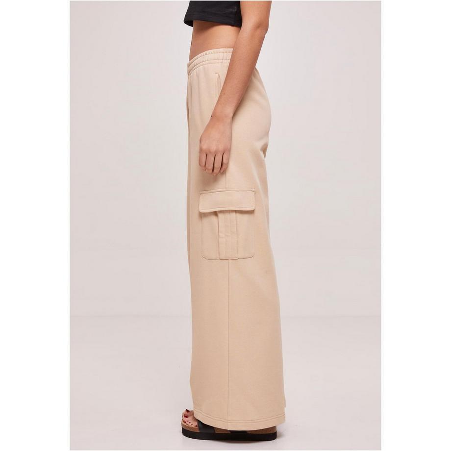 URBAN CLASSICS Terry High Waist Wide Leg Cargo Hose  
