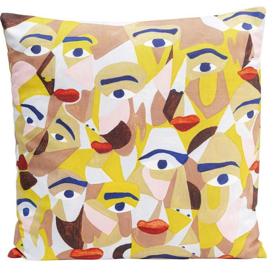 KARE Design Kissen Artistic Faces 45x45  
