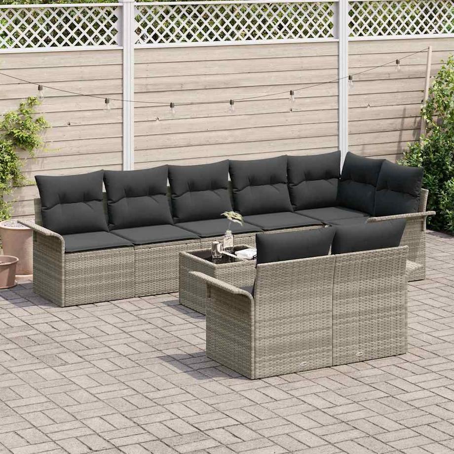 VidaXL Ensemble de canapé de jardin poly rattan  