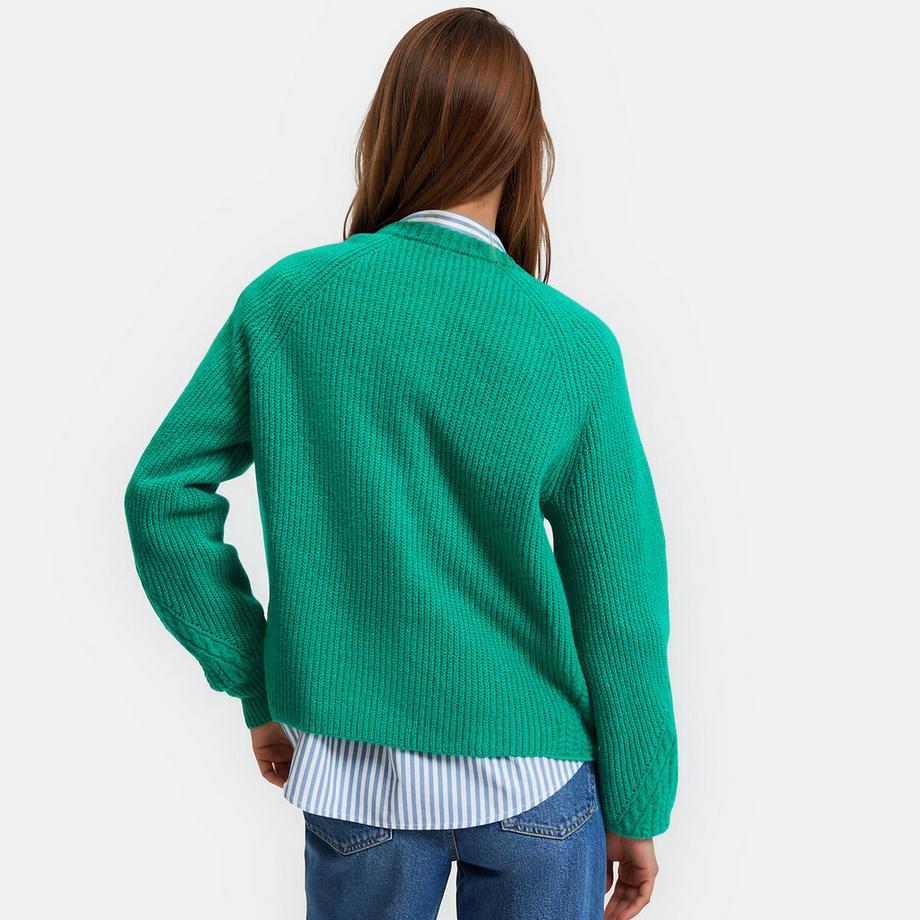 La Redoute Collections Cardigan collo tondo in maglia a coste  