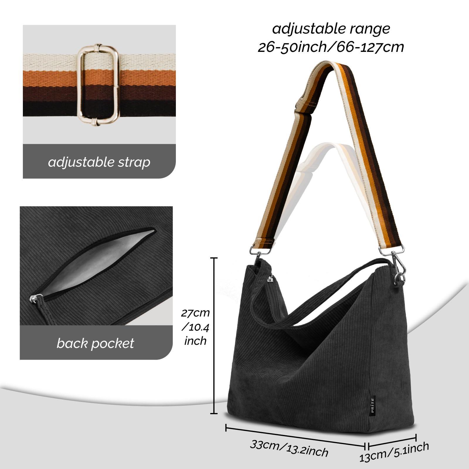 Only-bags.store  cord Tasche Umhängetasche mit Reißverschluss, Groß Shopper Tasche Tote Bag Handtasche 