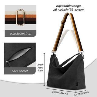 Only-bags.store  cord Tasche Umhängetasche mit Reißverschluss, Groß Shopper Tasche Tote Bag Handtasche 