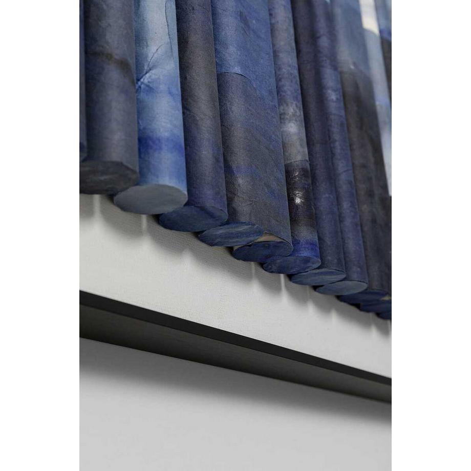 KARE Design Gerahmtes Bild Shadow Skyline Blue 160x60  