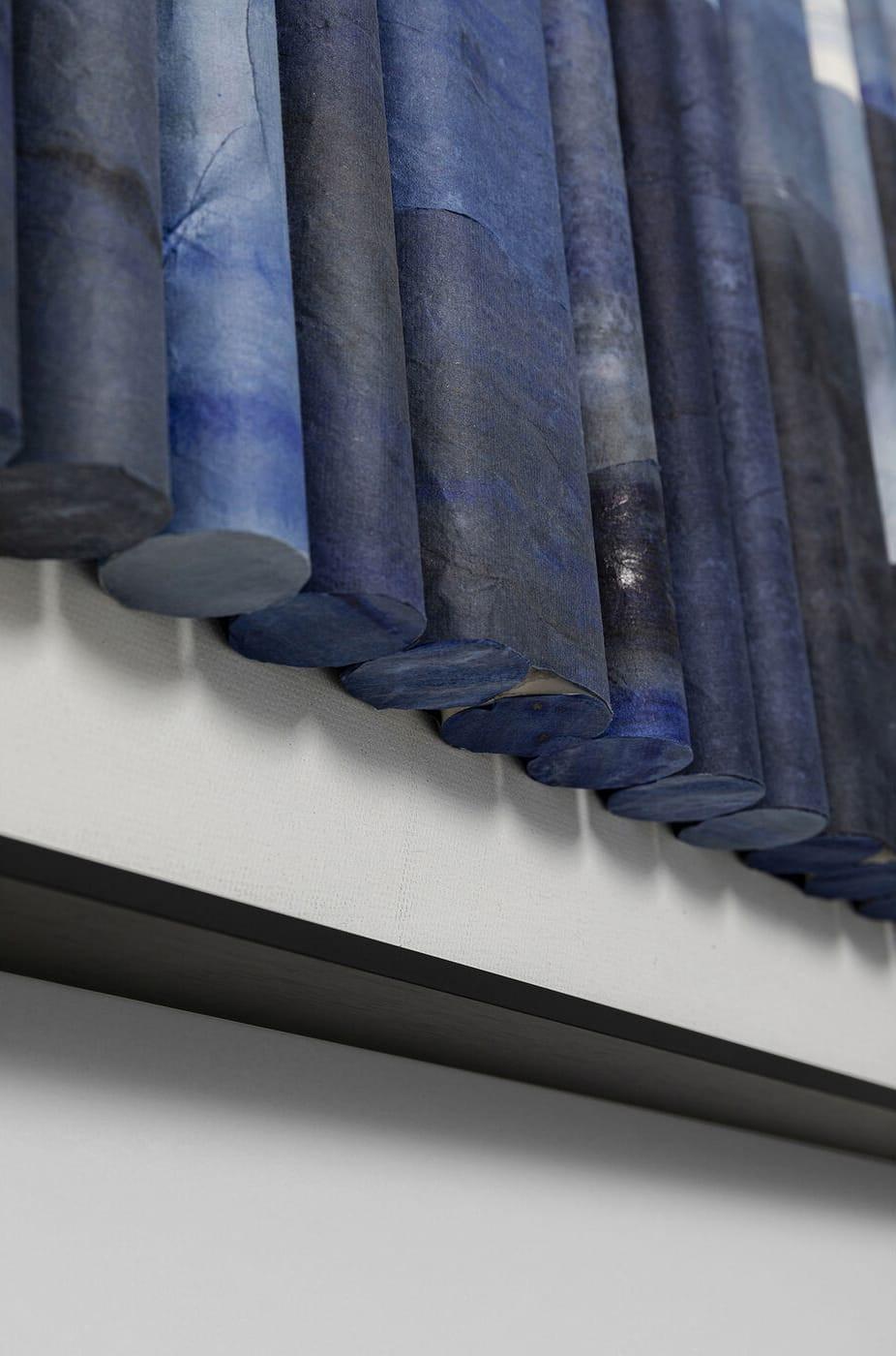 KARE Design Gerahmtes Bild Shadow Skyline Blue 160x60  