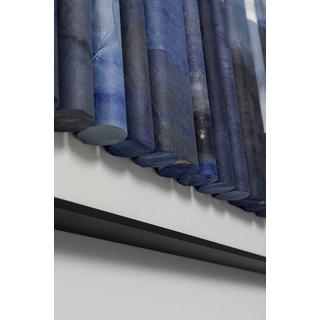 KARE Design Gerahmtes Bild Shadow Skyline Blue 160x60  