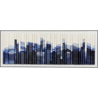 KARE Design Gerahmtes Bild Shadow Skyline Blue 160x60  