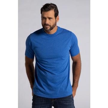 T-shirt Basic en coton peigné, col rond bleu encre