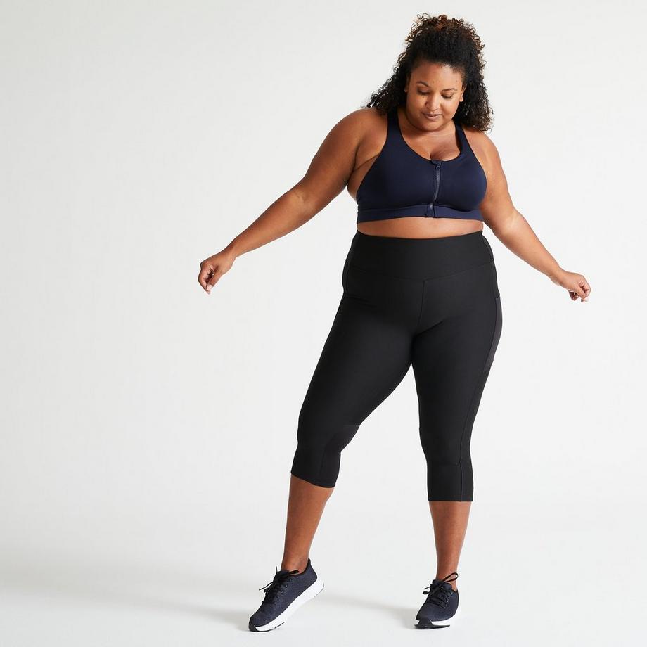 DOMYOS  Pantaloni Capri 7/8 con tasca smartphone 