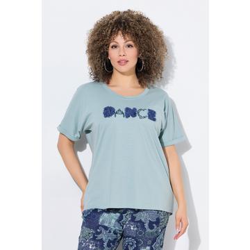 T-shirt oversize avec message, manches courtes et décolleté rond