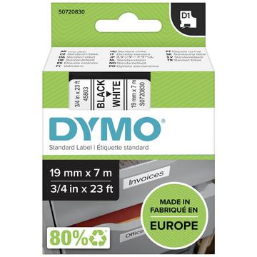 DYMO Schriftband D1 schwarz/weiss S0720830 19mm/7m