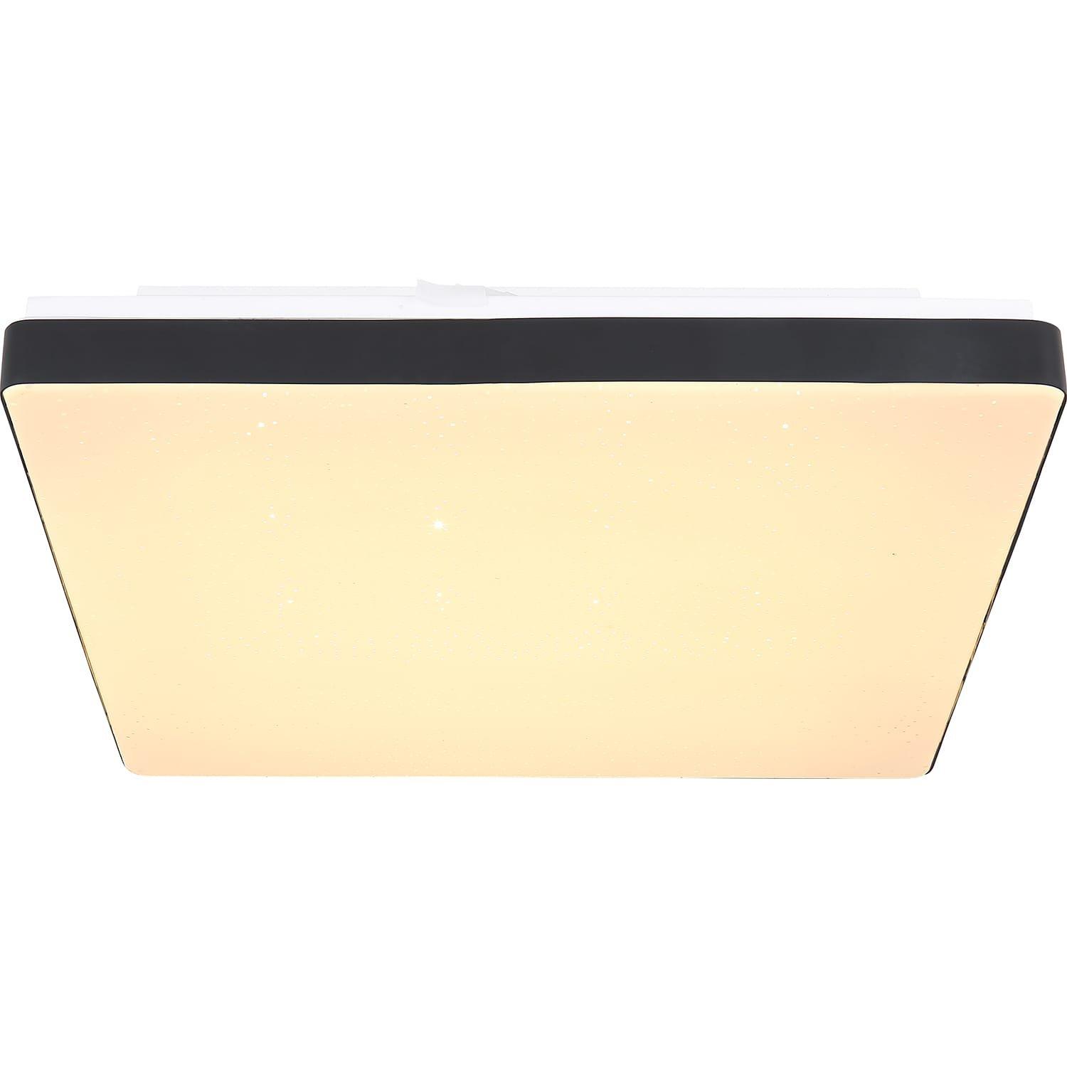 mutoni Plafonnier Raina métal blanc noir LED 33x33  