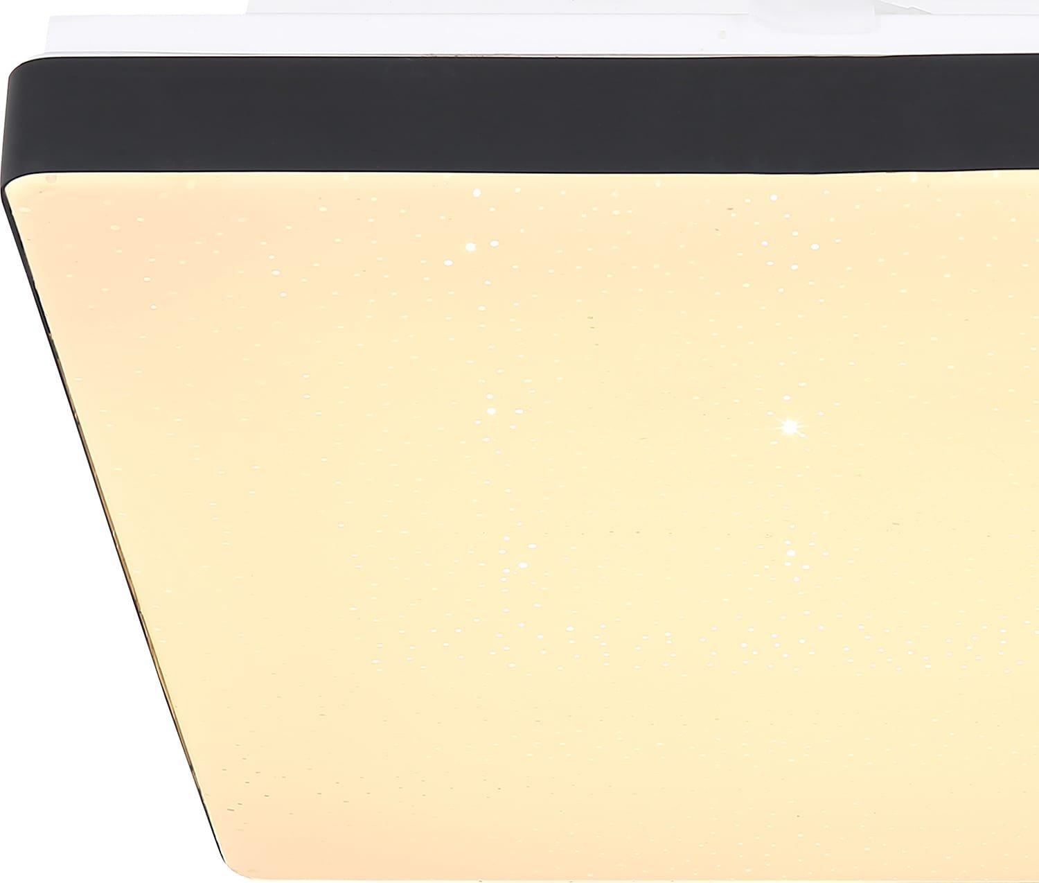 mutoni Plafonnier Raina métal blanc noir LED 33x33  