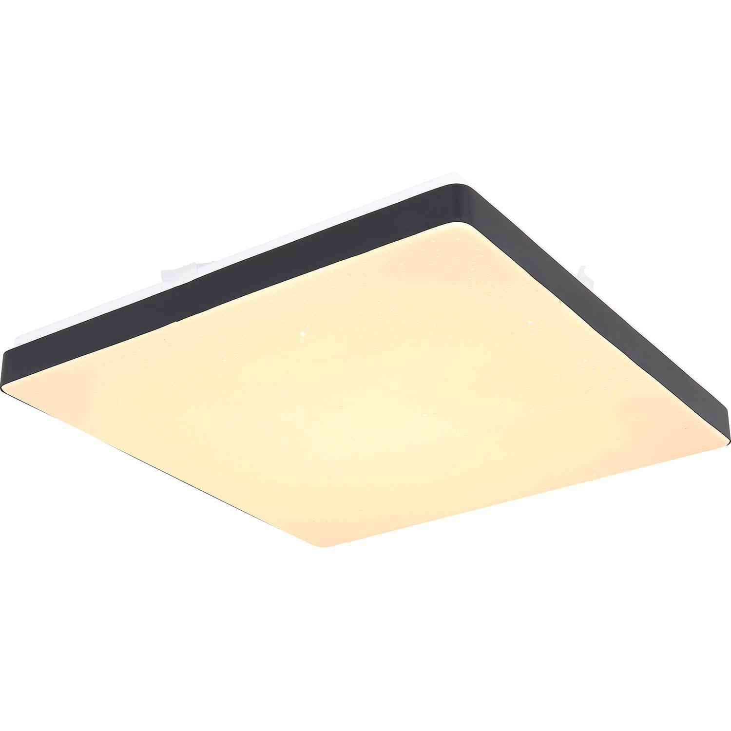 mutoni Plafonnier Raina métal blanc noir LED 33x33  