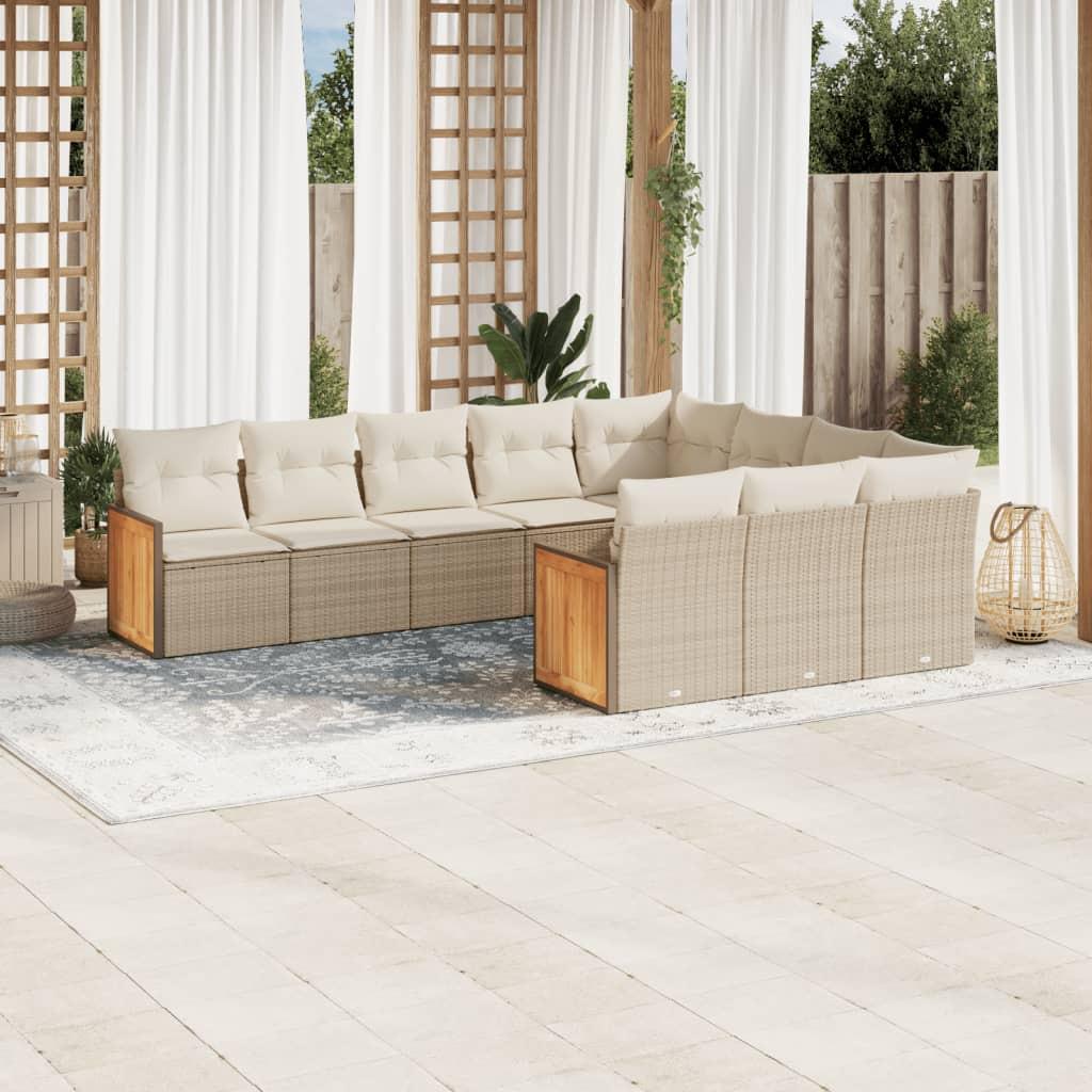 VidaXL set divano da giardino Polirattan  