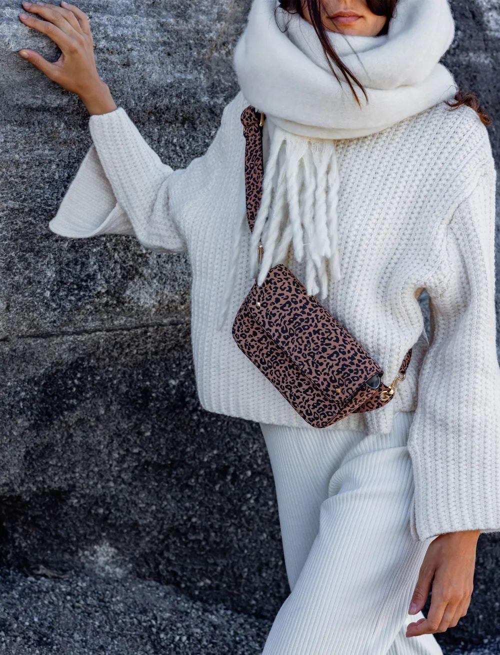 Maradji Emilie Sac Bandoulière Imprimé Léopard  