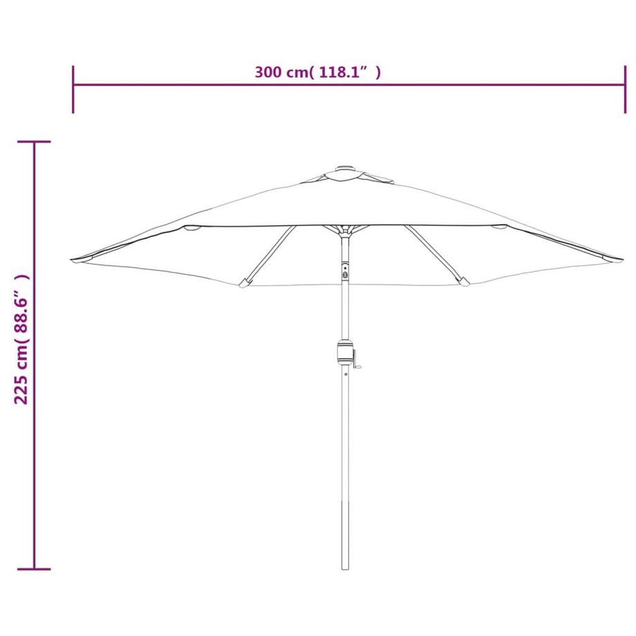 VidaXL ombrellone da giardino  