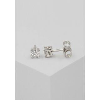 MUAU Schmuck  Clous d'oreilles solitaires 4 poignées en or blanc 750 diamants 0,50ct. 5,5mm 