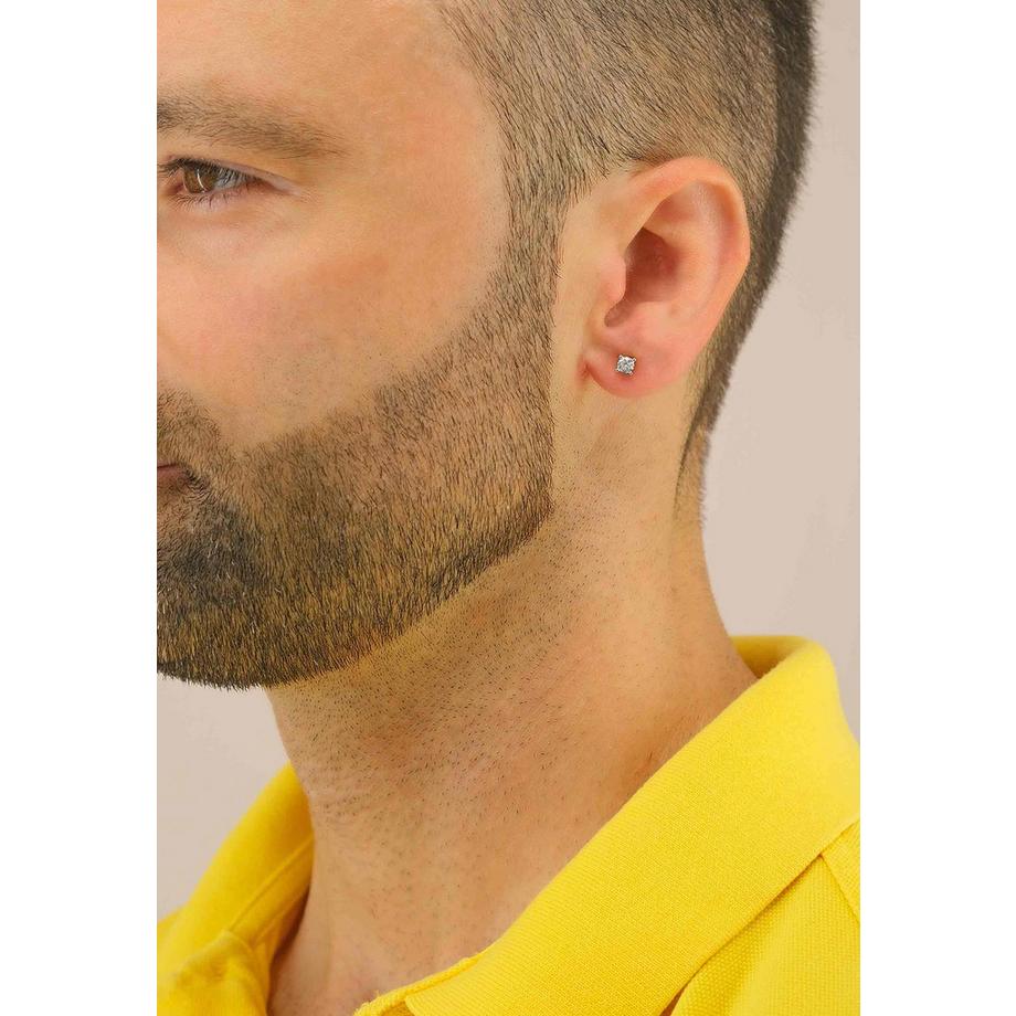 MUAU Schmuck  Solitär Ohrstecker 4-Griff-Fassung Weissgold 750 Brillanten 0.50ct. 5.5mm 