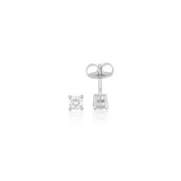 Solitär Ohrstecker 4-Griff-Fassung Weissgold 750 Brillanten 0.50ct. 5.5mm