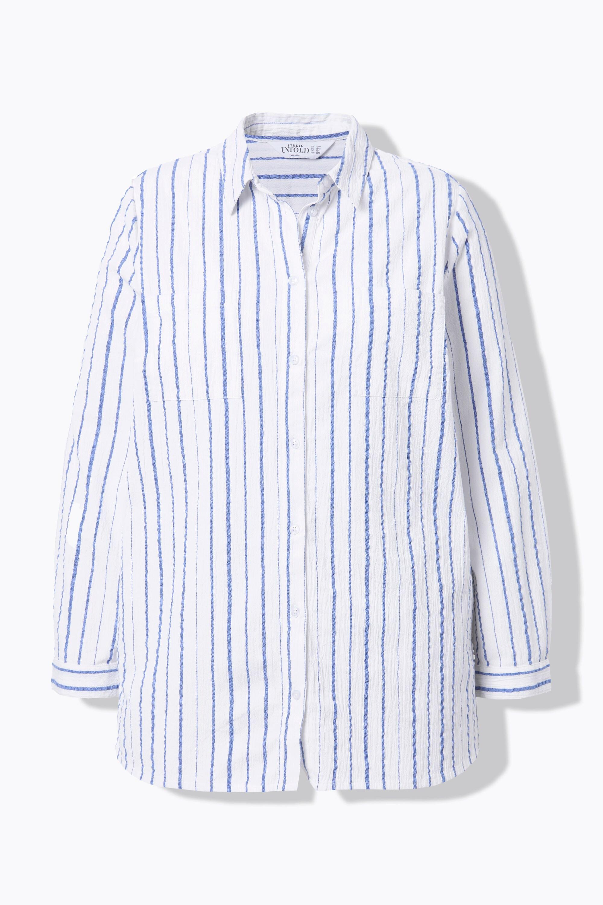 Studio Untold Camicia Boxy Shape Crêpe Righe  