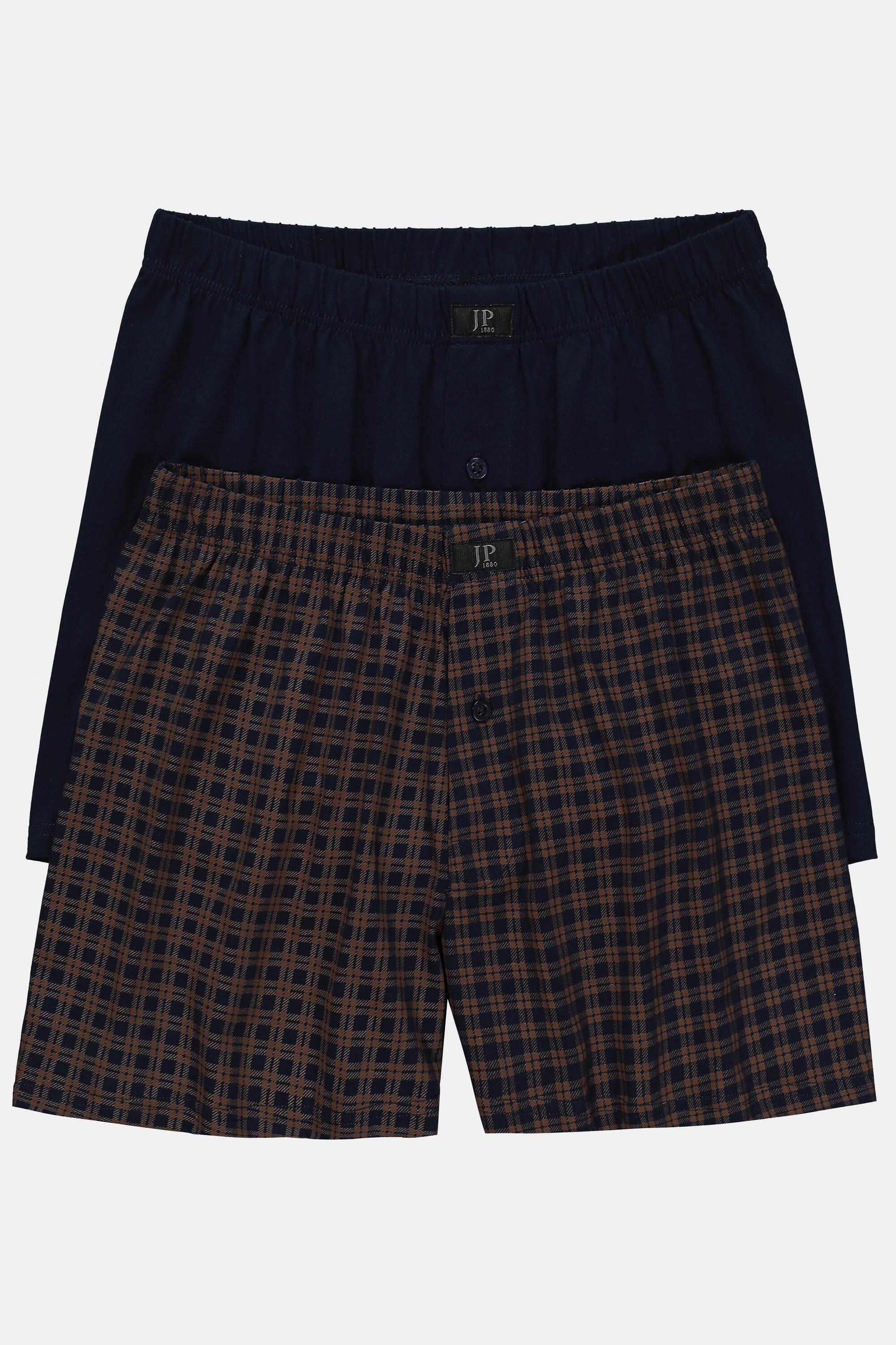 JP1880  Boxers dal taglio ampio in confezione doppia, fino alla tg. 7XL 