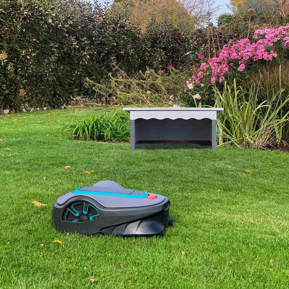 Northix  Garage pour robot tondeuse en bois 