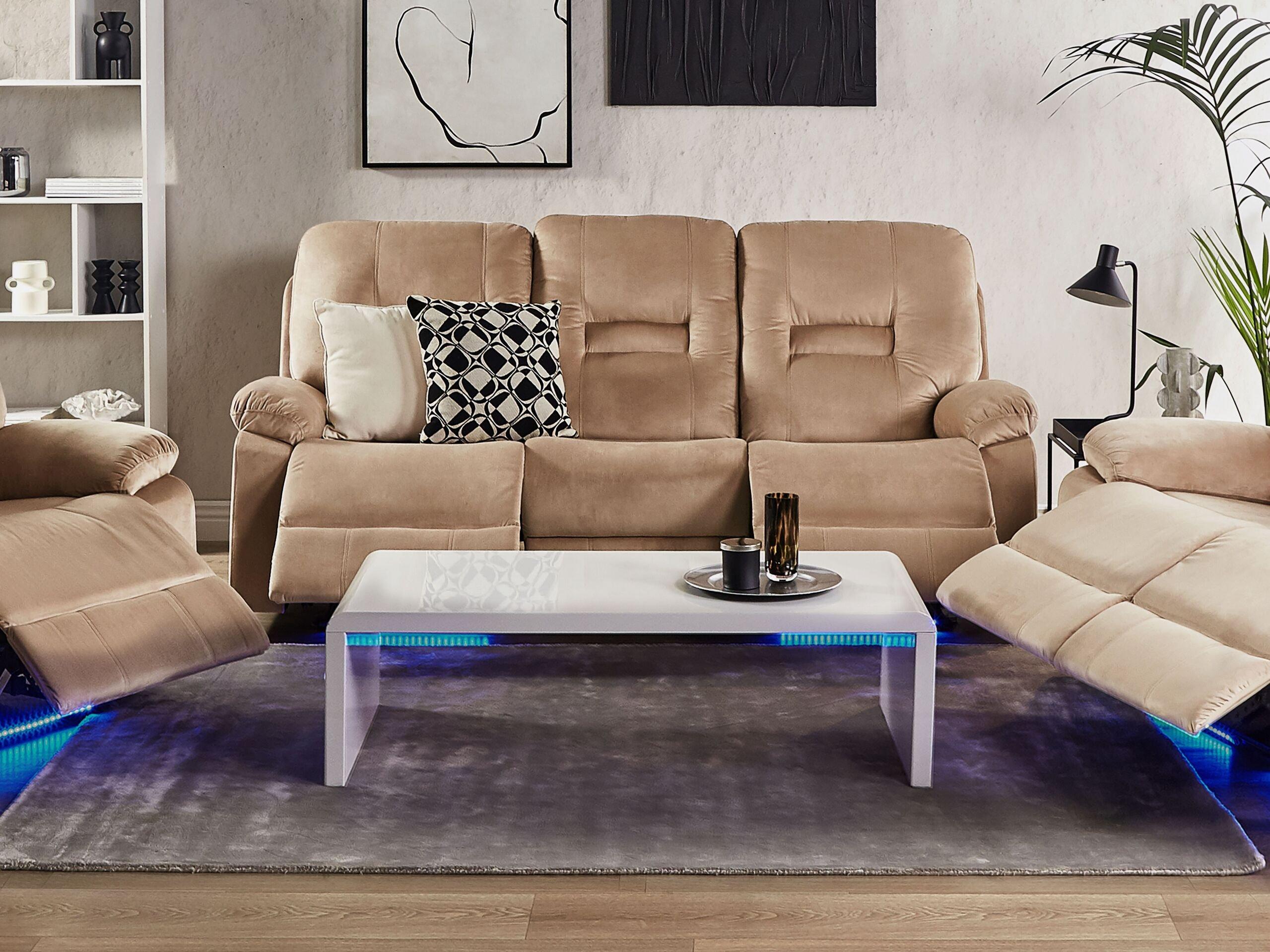 Beliani 3 Sitzer Sofa aus Samtstoff Modern BERGEN  