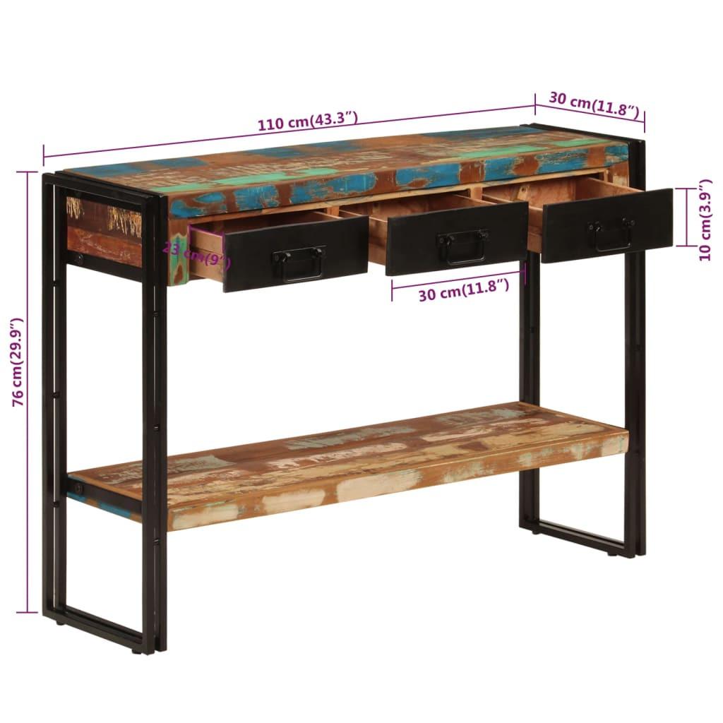 VidaXL Table console bois de récupération  