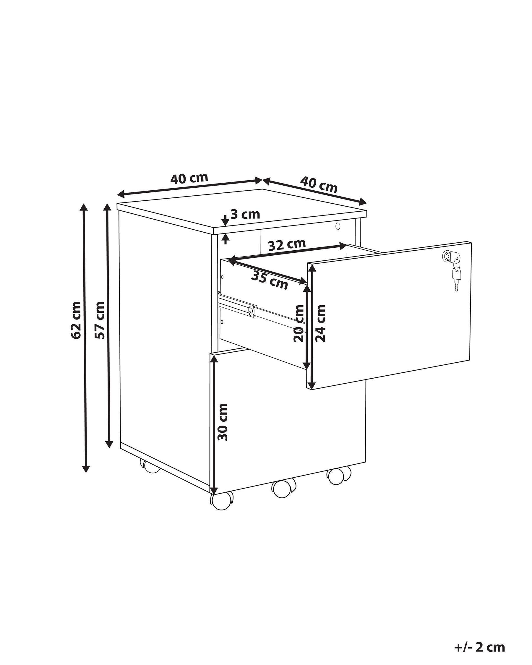 Beliani Meuble de rangement en Panneau de particules de bois Industriel JOHNSON  