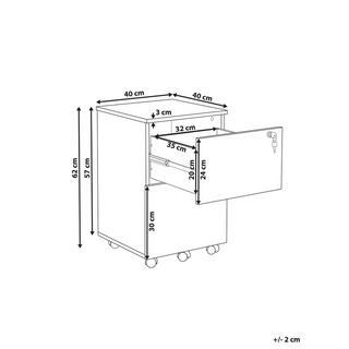 Beliani Meuble de rangement en Panneau de particules de bois Industriel JOHNSON  