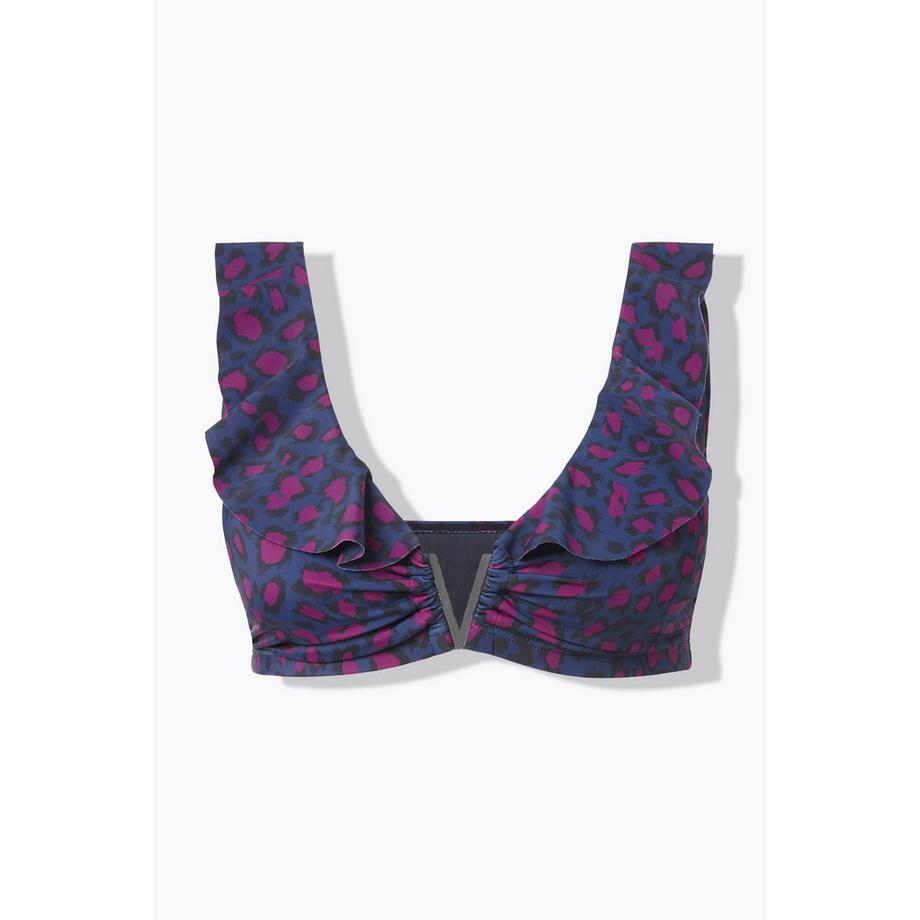 Studio Untold Top bikini Coppe morbide Fantasia leopardata colorata  