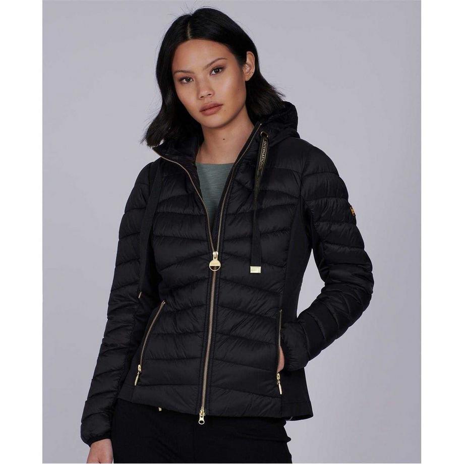 Barbour Veste Matelassée Ajustée À Capuche  