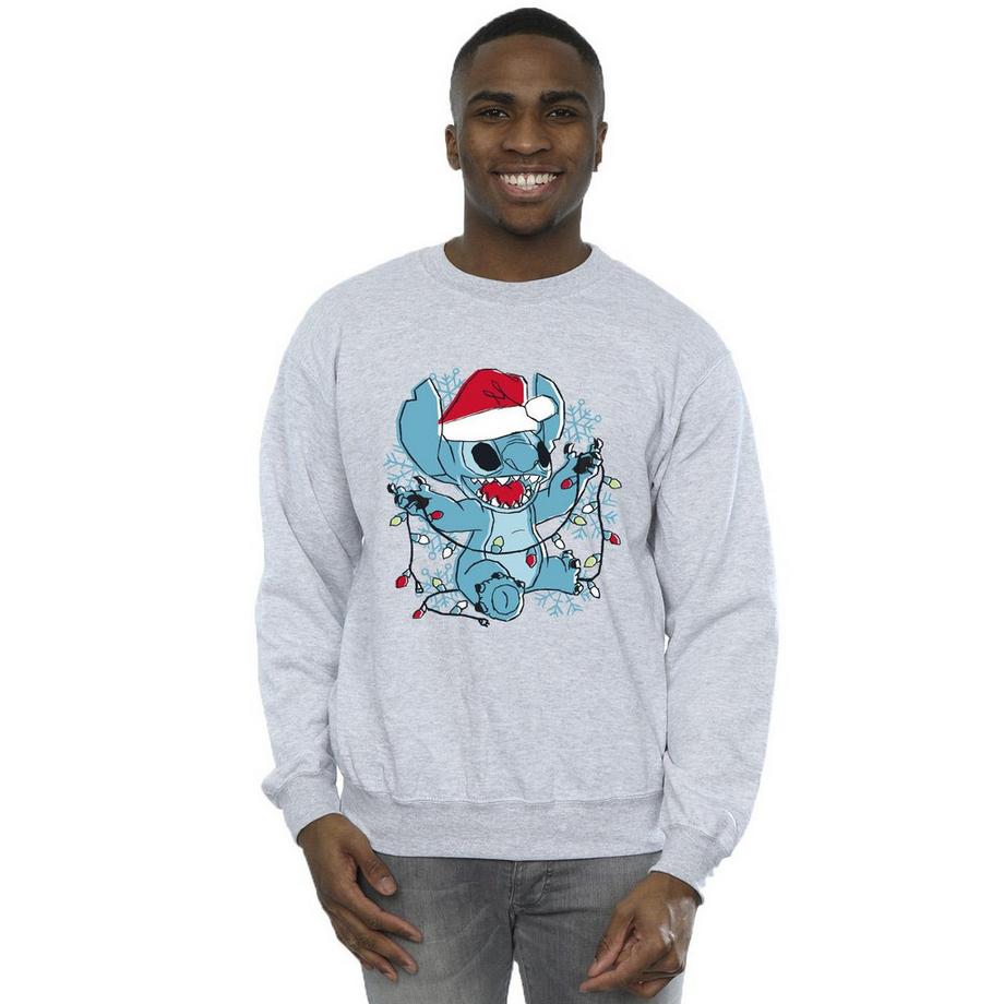 Disney Stitch Christmas Lights Sweatshirt  