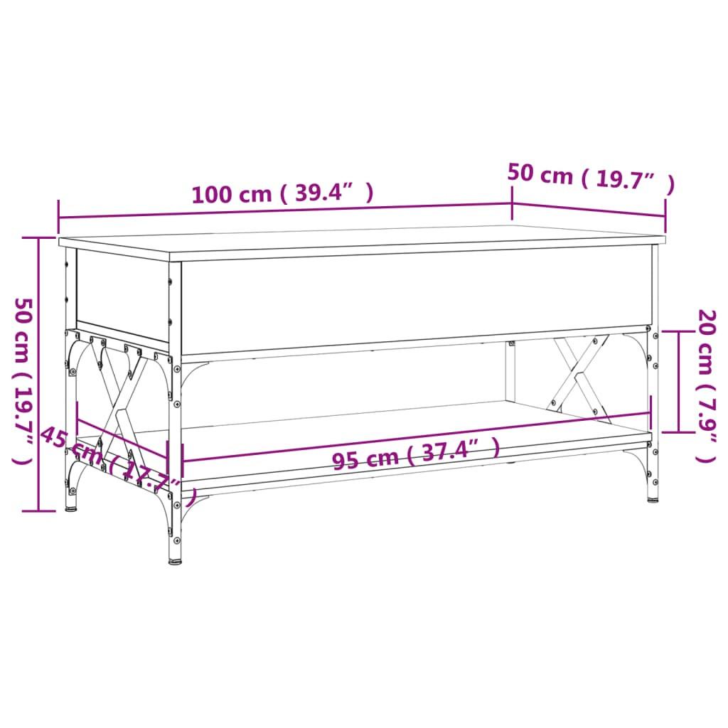 VidaXL Table basse métal  