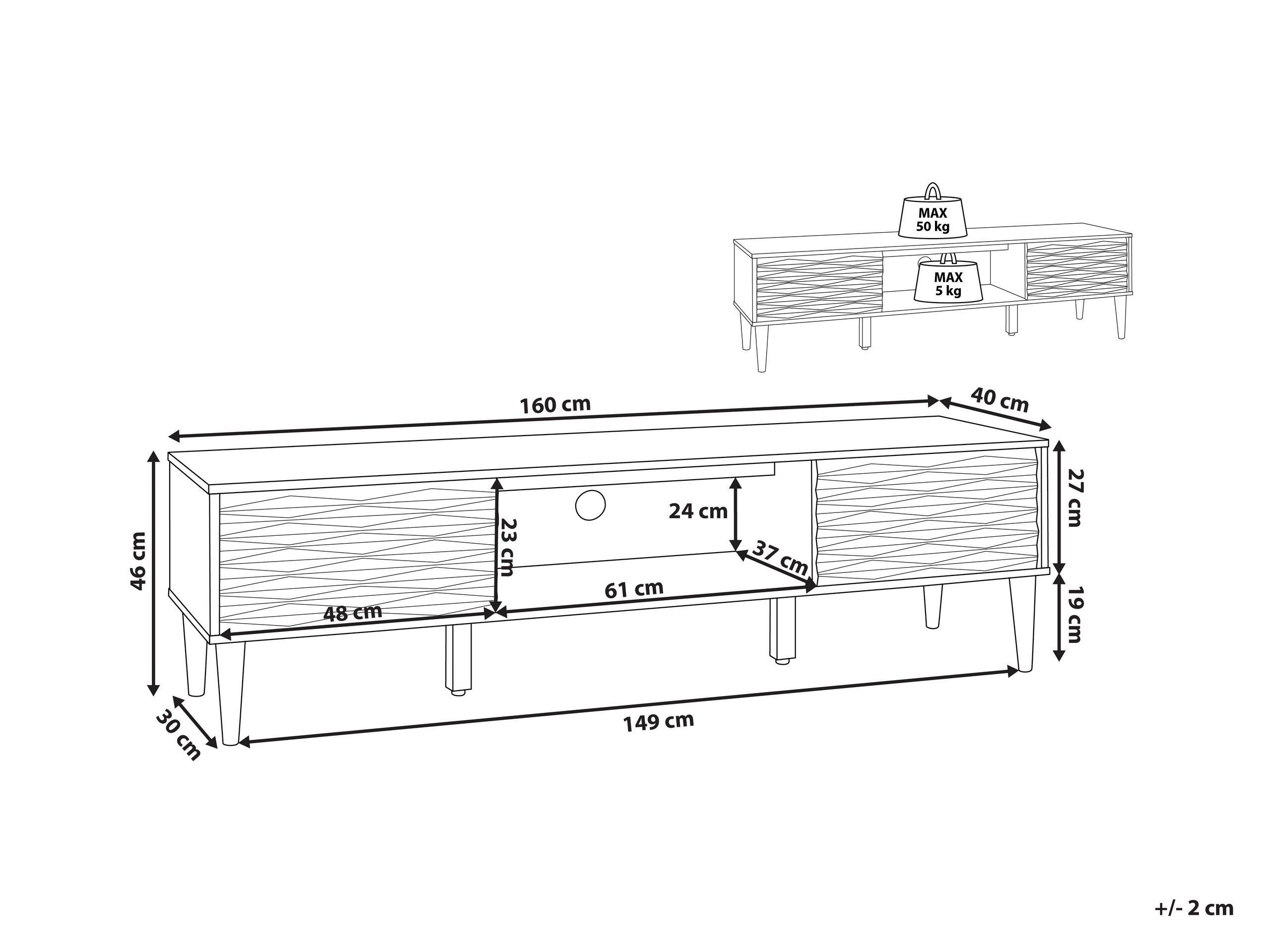 Beliani TV-Möbel aus MDF-Platte Klassisch KAYAN  