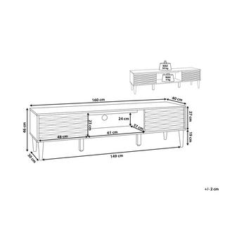 Beliani Meuble TV en MDF Traditionnel KAYAN  