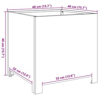 VidaXL Jardinière acier  