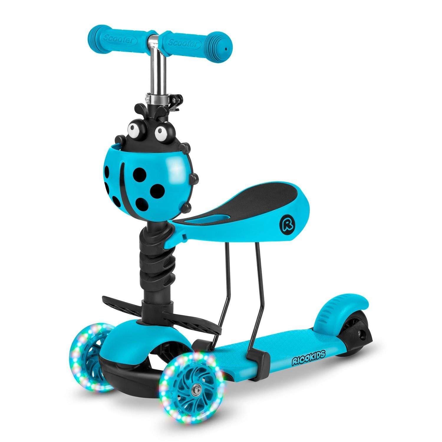 B2X  Dreirädriger Roller Ricokids Buggy - Türkis 