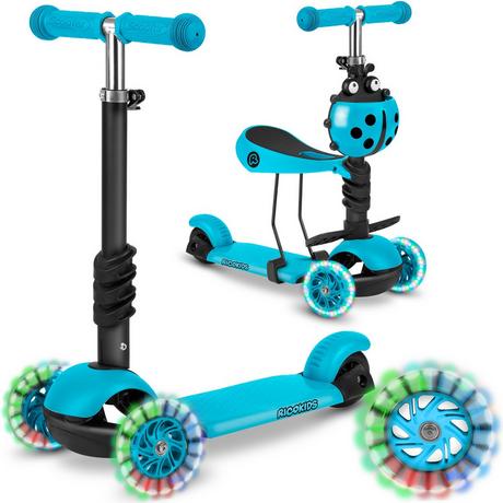 B2X  Dreirädriger Roller Ricokids Buggy - Türkis 