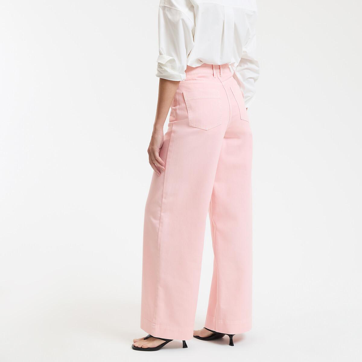 La Redoute Collections Pantaloni Larghi Vita Alta in Twill di Cotone  