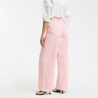 La Redoute Collections Pantaloni Larghi Vita Alta in Twill di Cotone  