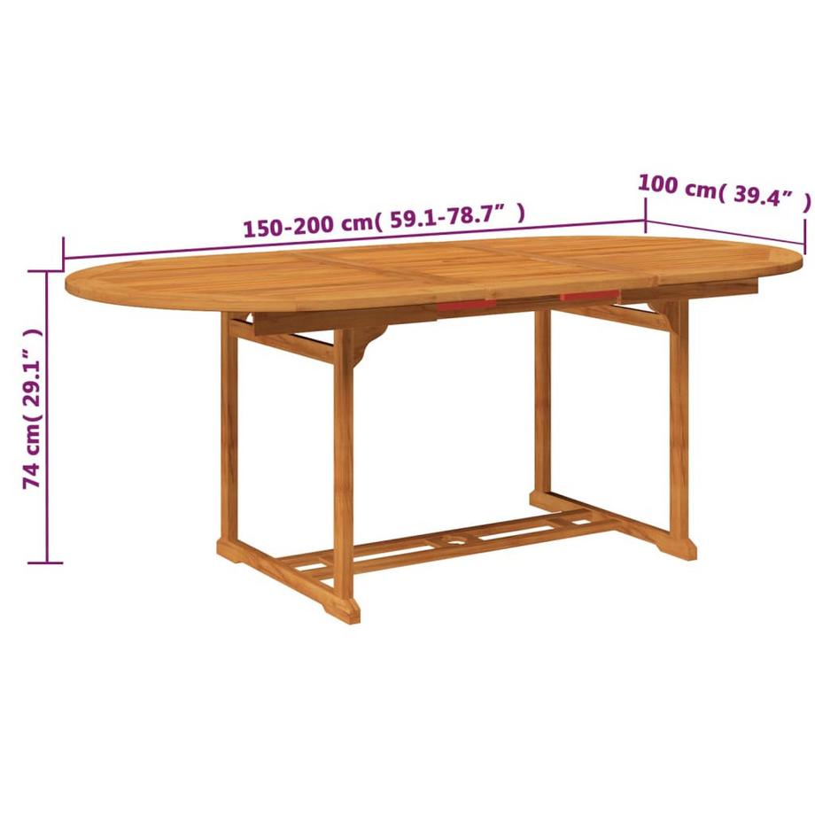 VidaXL Table et chaise de salle à manger bois  