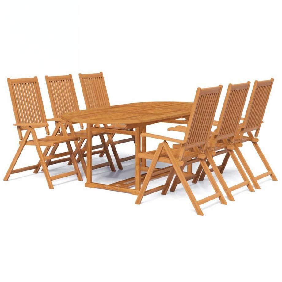 VidaXL Table et chaise de salle à manger bois  