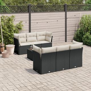 VidaXL Ensemble de canapés de jardin rotin synthétique  