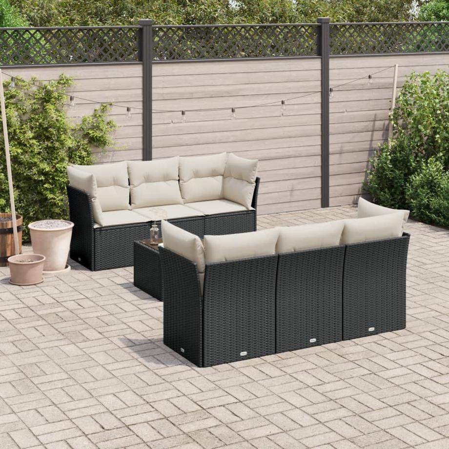 VidaXL set divano da giardino Polirattan  