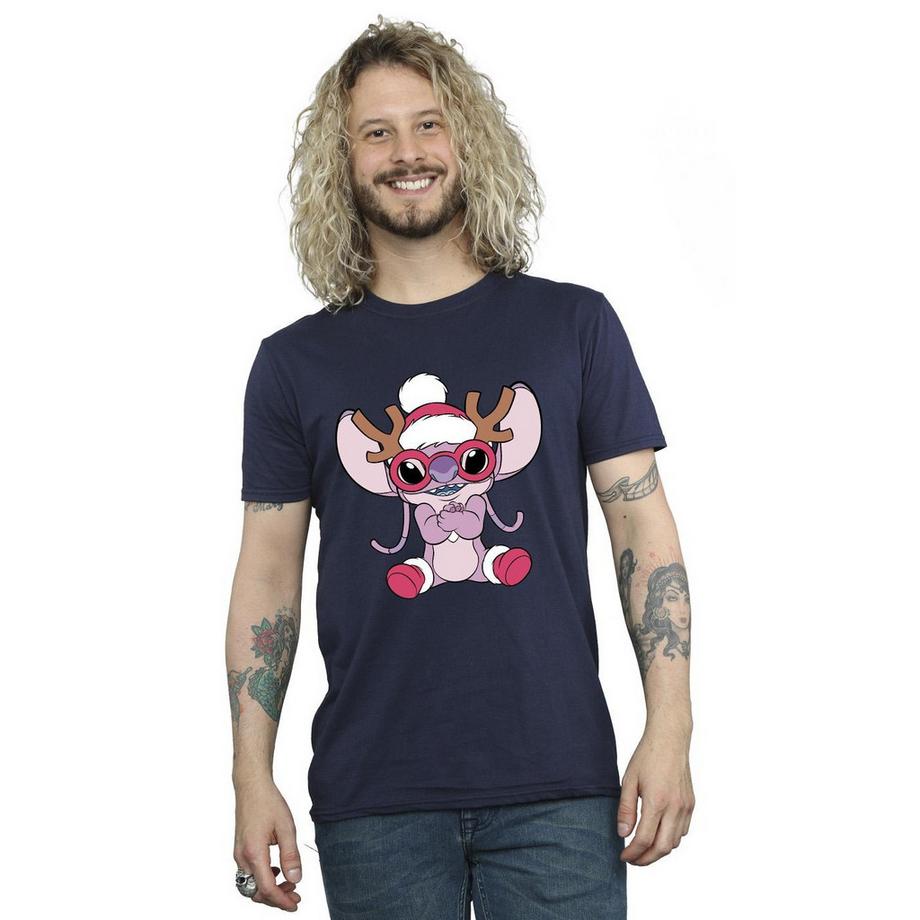 Disney Stitch T-Shirt Renne de Noël  